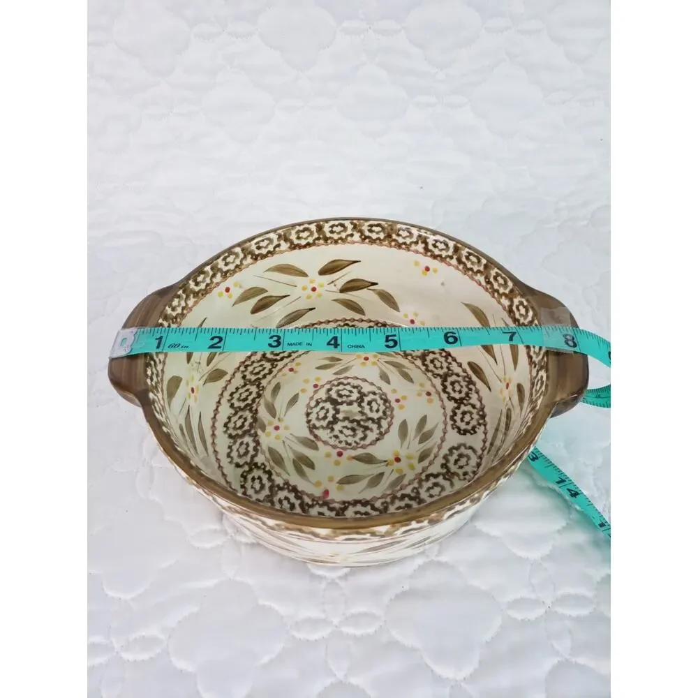 Temptations By Tara Old World Ovenware Baking Casserole Dishes Trivet 3 Pcs